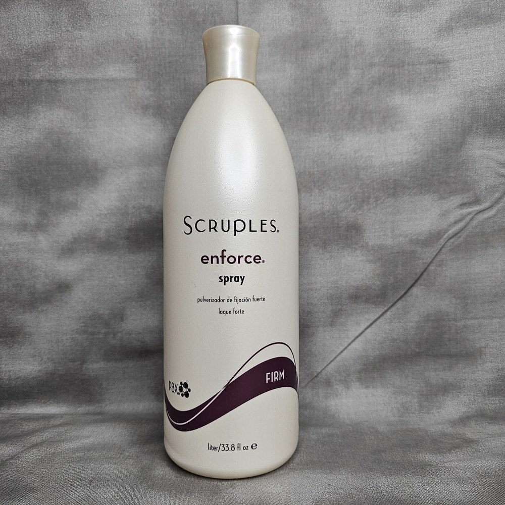 SCRUPLES Enforce Firm Styling Spray Wet or Dry Hair 33.8 oz/1 Liter NEW